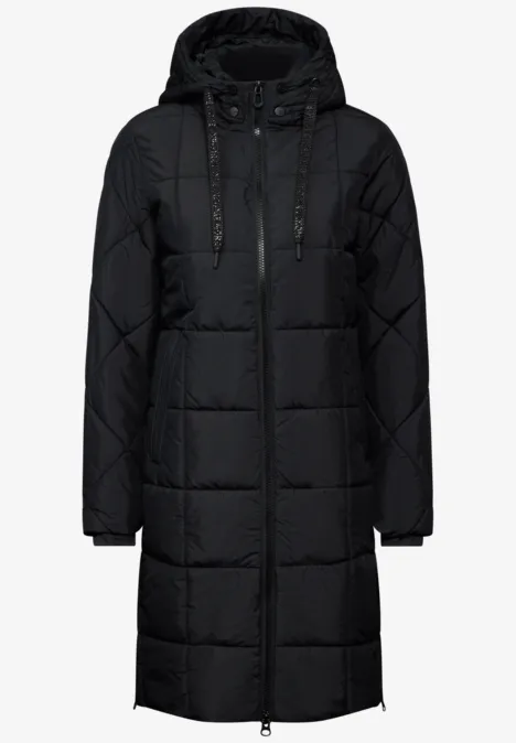 Manteau matelassé doublé Black