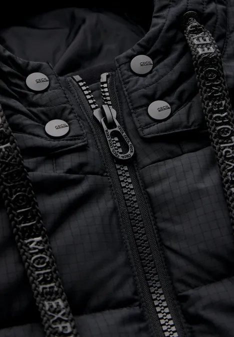 Manteau matelassé doublé Black