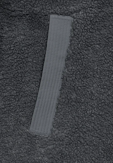 Lange Materialmix-Jacke grey fusion
