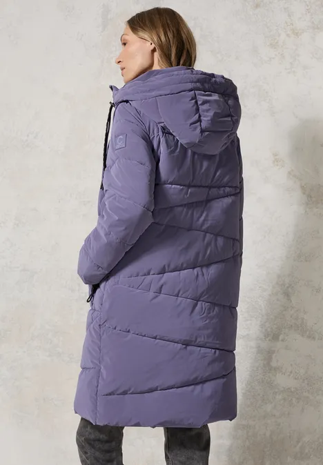 Manteau matelassé avec structure stormy violet