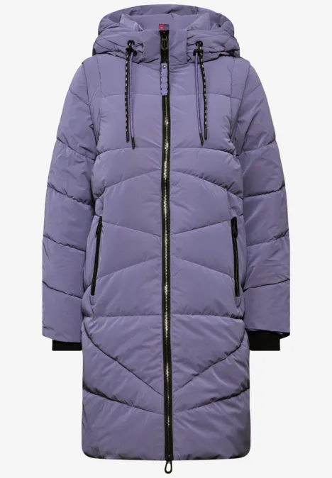 Manteau matelassé avec structure stormy violet
