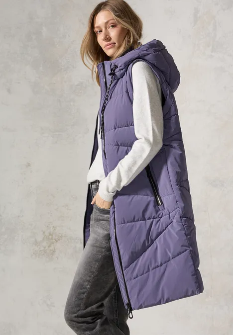Manteau matelassé avec structure stormy violet