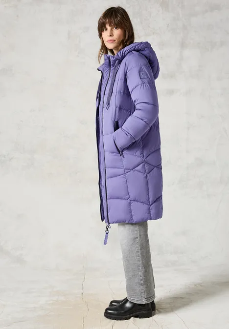 Gefütterter Mantel stormy violet
