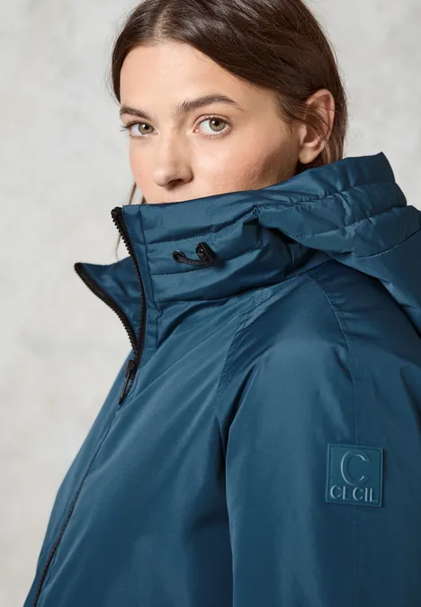 Gefütterter Trenchcoat dull teal blue