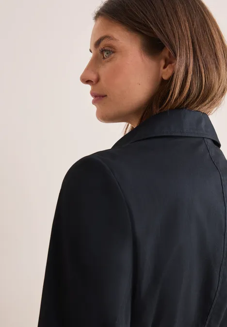 Kurzer Trenchcoat dark navy blue