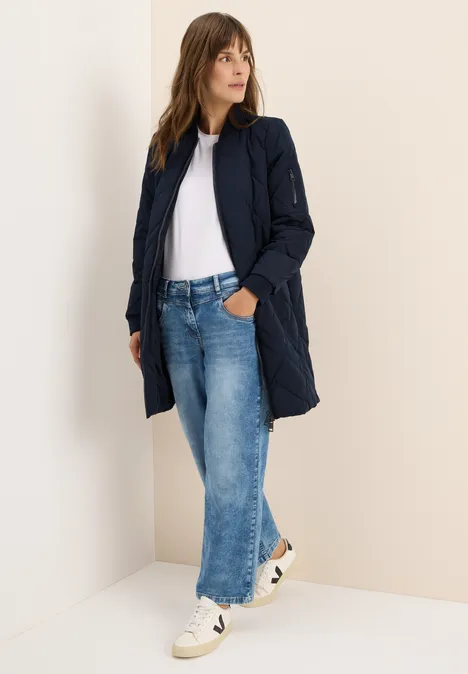 Langer Stepp-Blouson dark navy blue