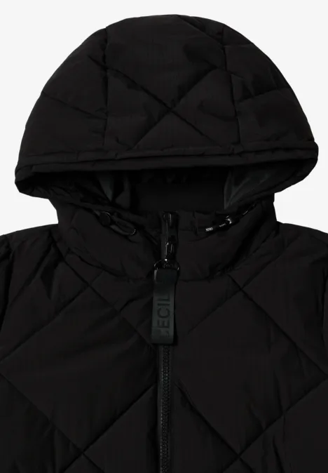 Mantel mit Rucksack Strings Black