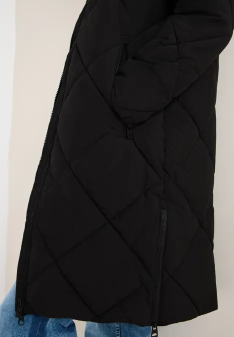 Mantel mit Rucksack Strings Black