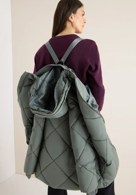 Mantel mit Rucksack Strings pastel olive