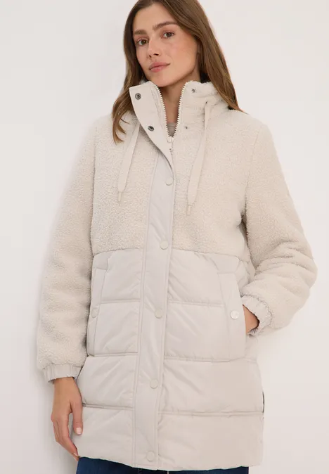Teddy Mantel mit Strukturmix teddy vanilla white
