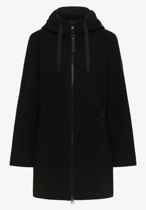 Manteau en optique laine Black