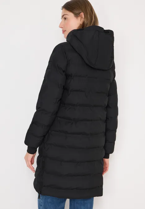 Mantel mit verklebten Nähten Black