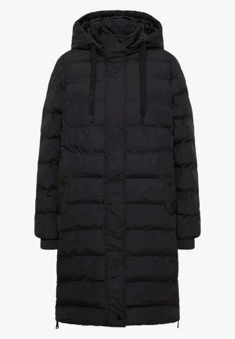 Mantel mit verklebten Nähten Black