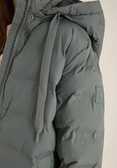 Jas met gelijmde naden pastel olive