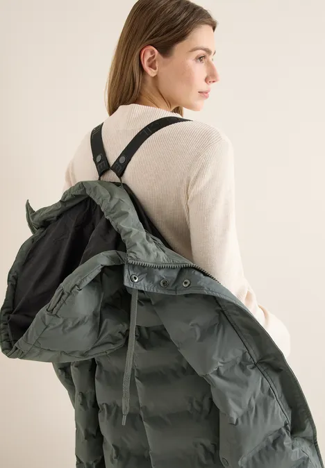Jas met gelijmde naden pastel olive