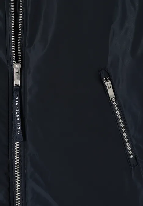 Blouson long blue navy