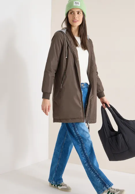 Langer Blouson mocha taupe