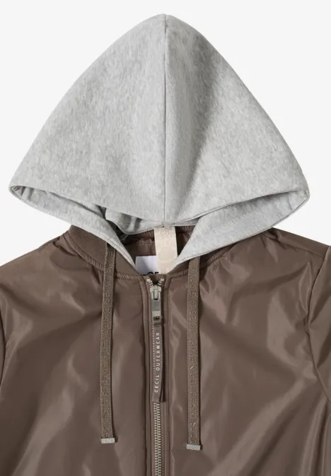 Langer Blouson mocha taupe