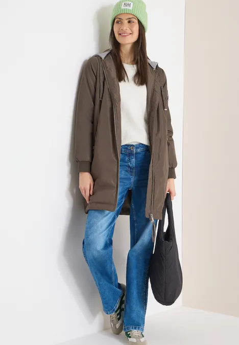 Langer Blouson mocha taupe