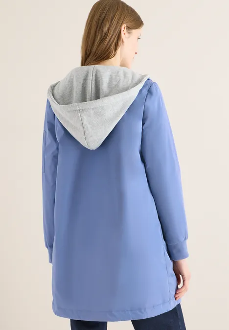 Blouson long coal blue