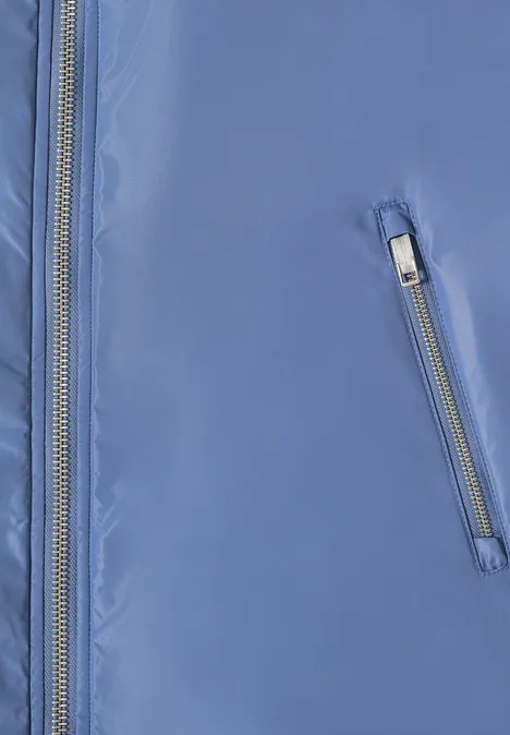 Blouson long coal blue