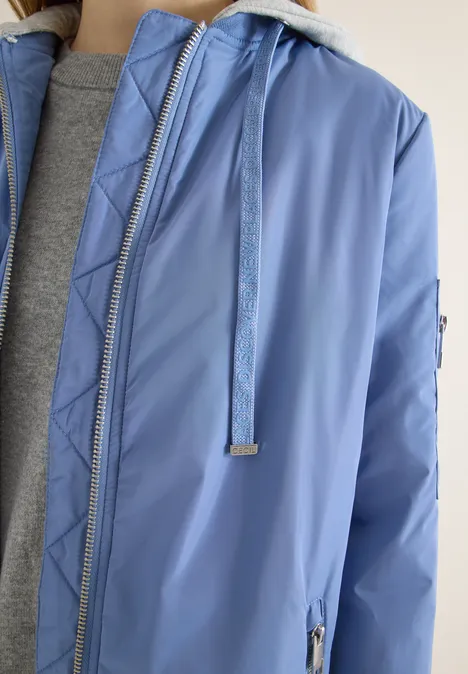 Blouson long coal blue