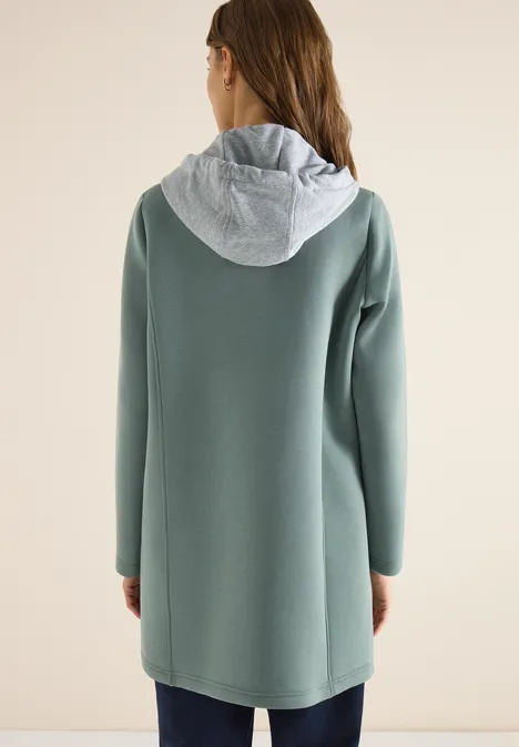 Mantel mit Sweat-Inlay kelp green
