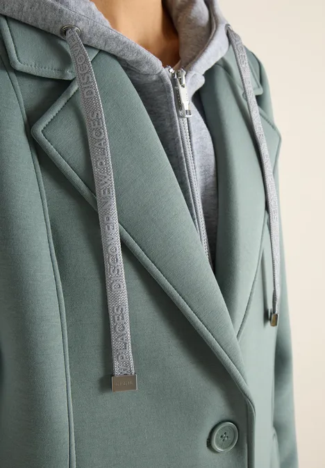 Mantel mit Sweat-Inlay kelp green