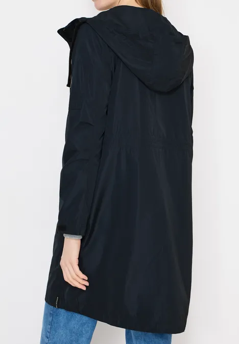 Veste longue blue navy