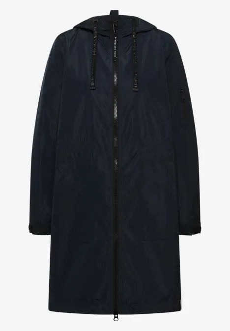 Veste longue blue navy
