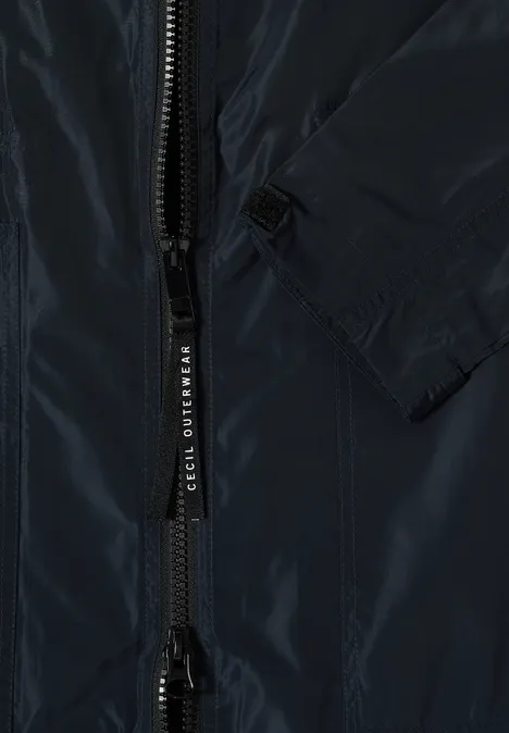 Veste longue blue navy