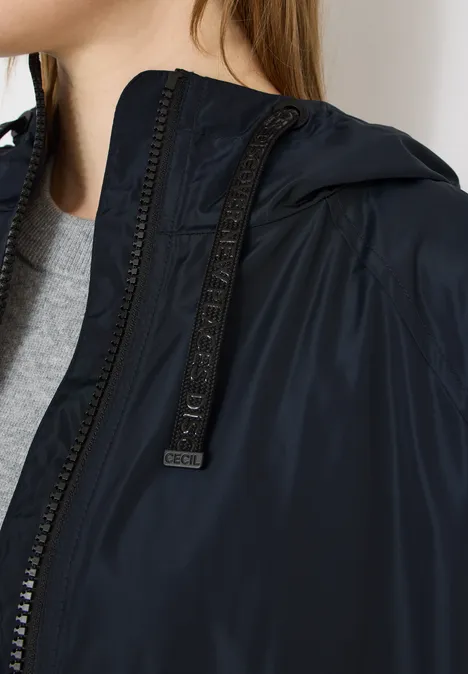 Veste longue blue navy