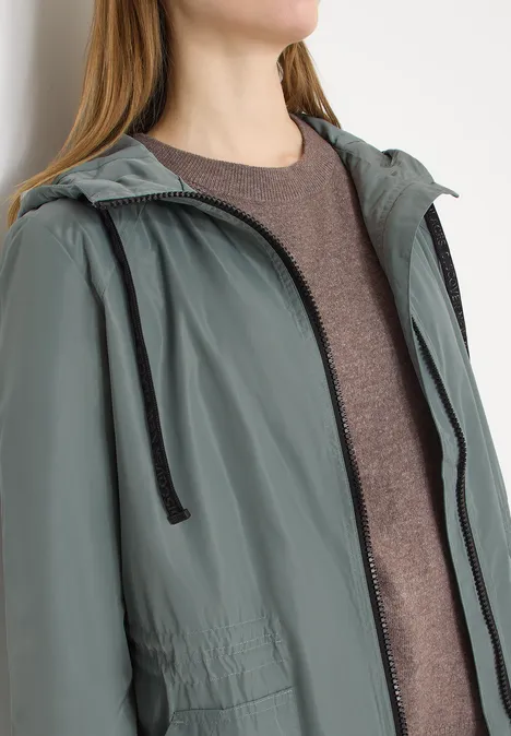 Veste longue kelp green