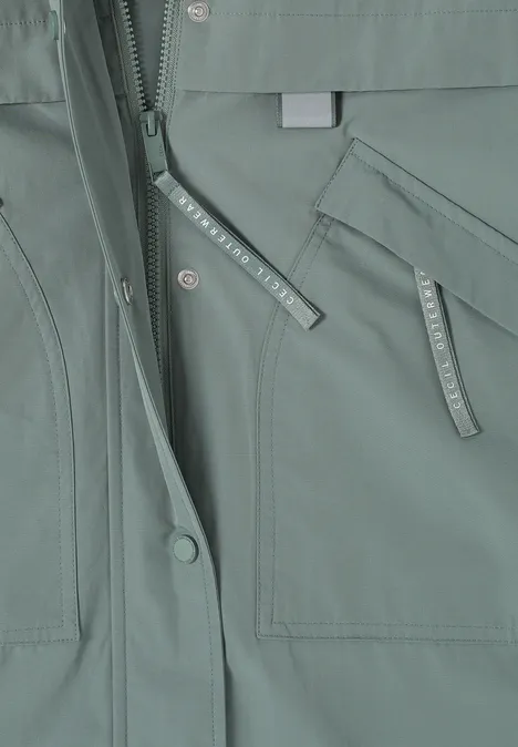 Jas met lang geheugen kelp green