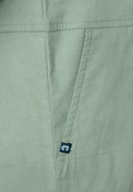 Babycord Kleid clear sage green