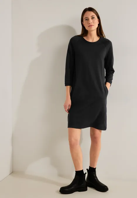 Jersey Kleid mit Taschen Black