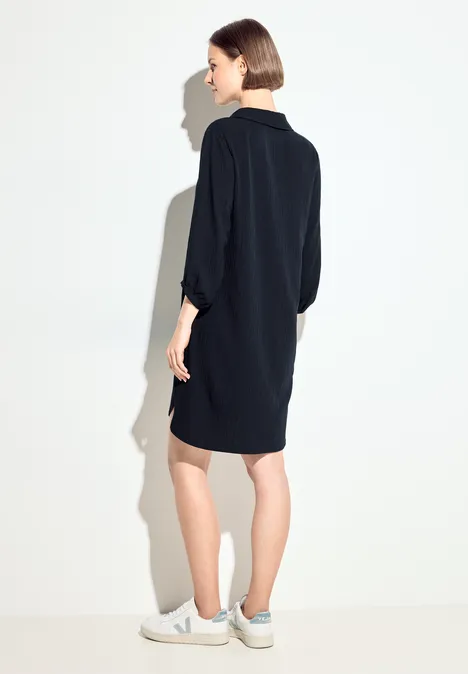 Kleid mit Struktur universal blue