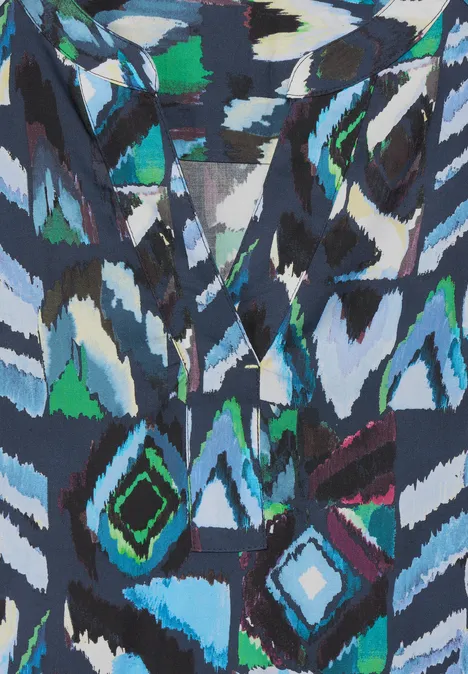 Tunika Kleid mit Print universal blue