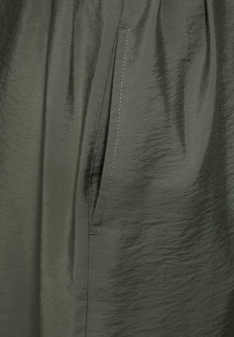 Midikleid mit Hemdkragen cool khaki