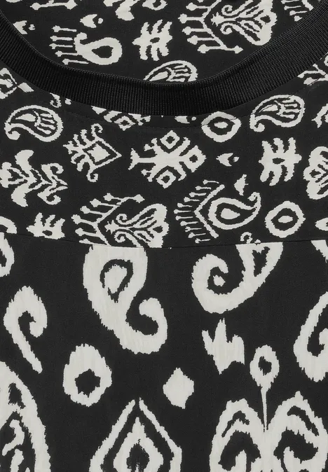Print Mix Kleid Black