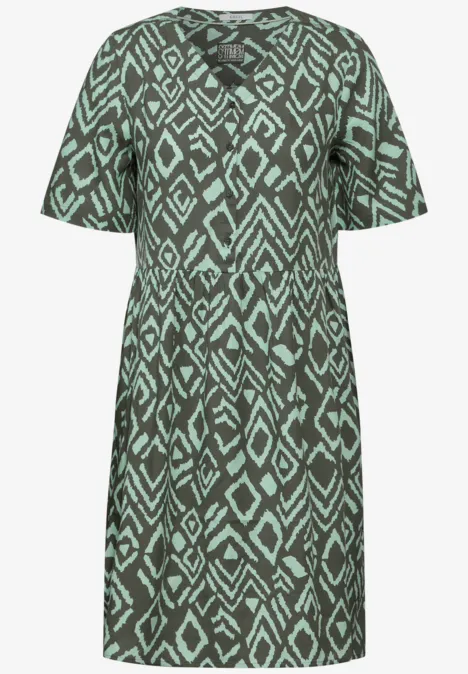 Sommerkleid mit Print cool khaki