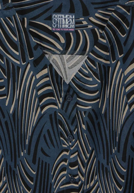 Sommerkleid mit Print dark petrol blue