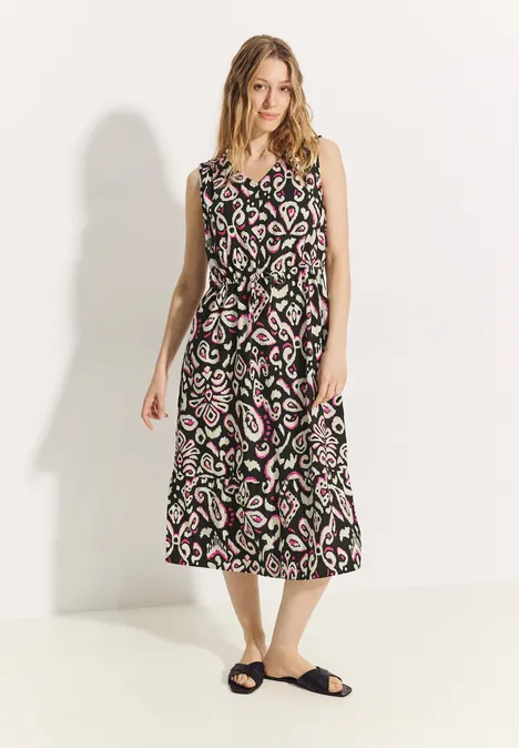 Sommerkleid mit Print Black