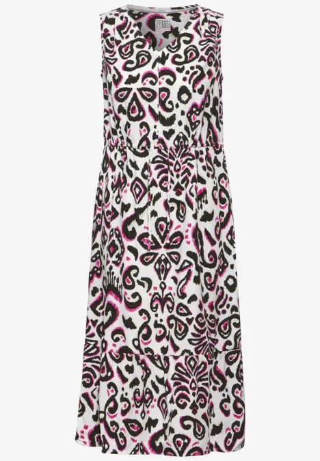 Sommerkleid mit Print vanilla white