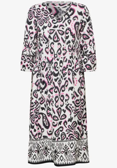 Tunika Kleid mit Print vanilla white