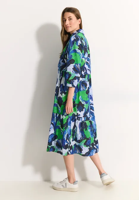Midikleid mit Print vanilla white