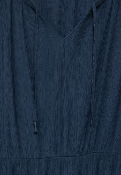 Struktur Midikleid dark petrol blue