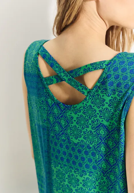 Patchwork Print Kleid fresh apple green