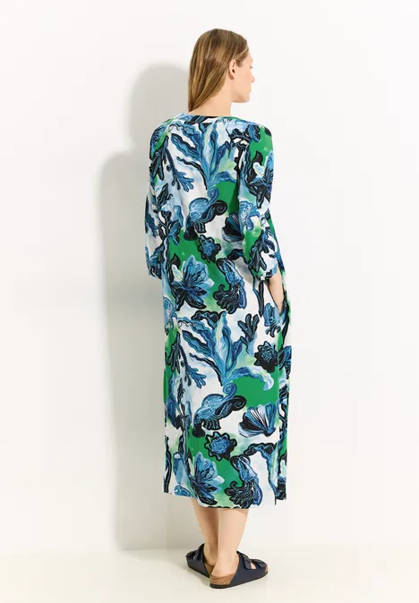 Midikleid mit Print vanilla white