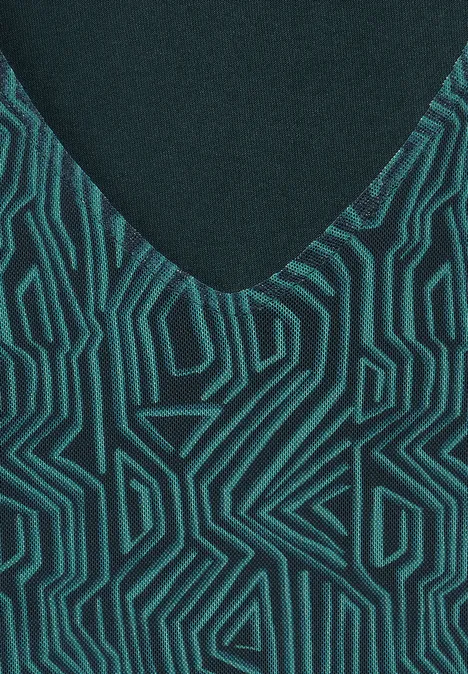 Robe en mesh à imprimé fir green Robe en mesh à imprimé fir green